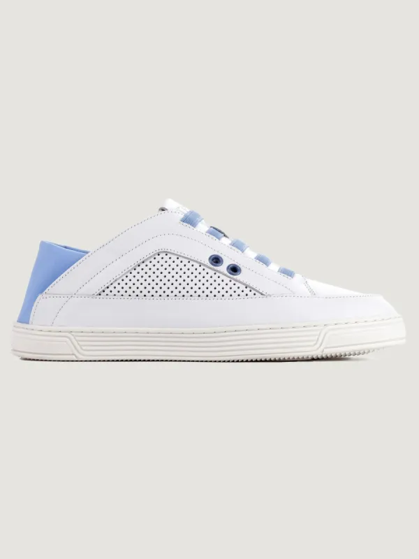 Low-Top Hybrid Slipper Sneaker - White And Blue sold by Carbon38