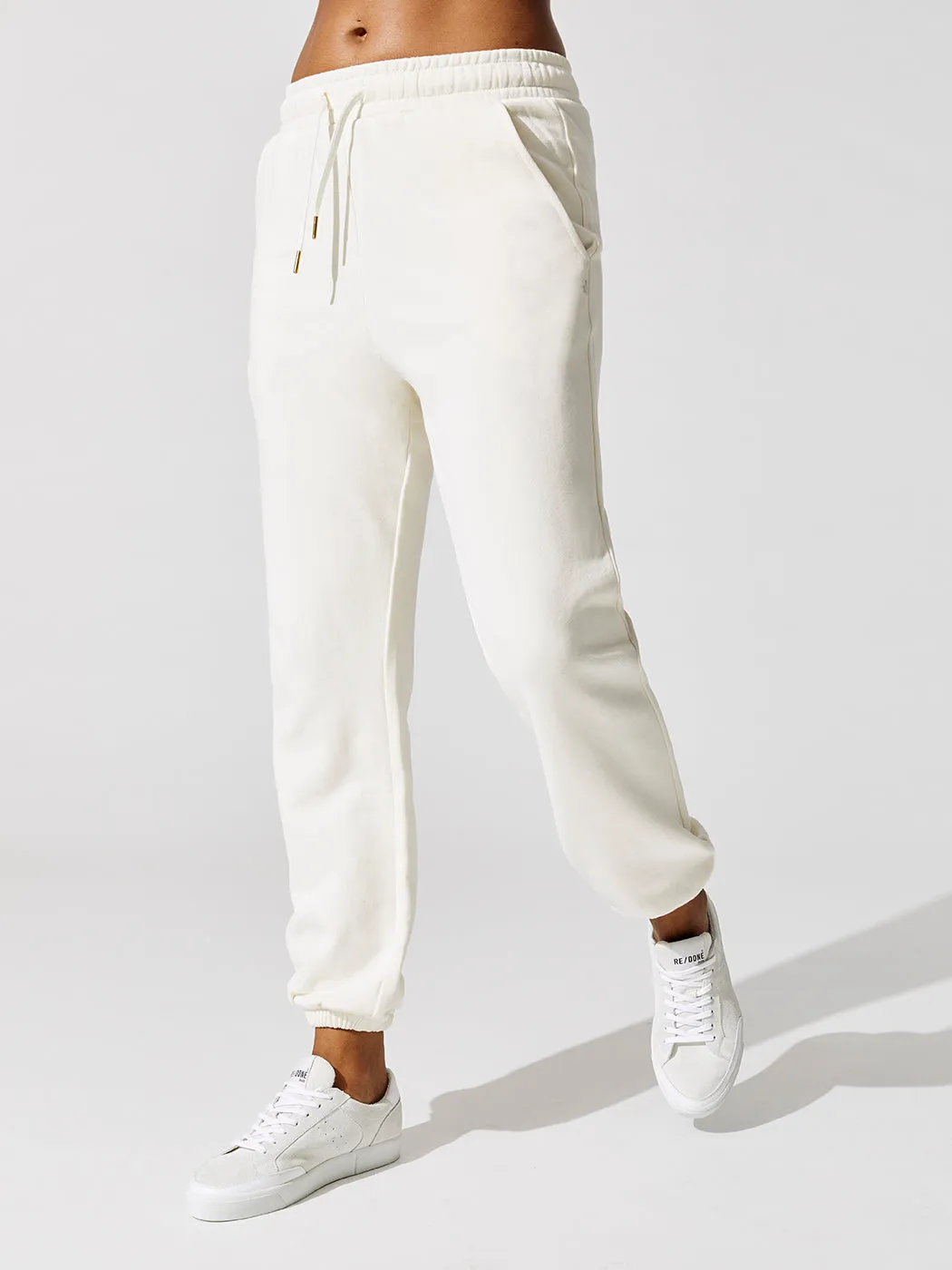 Brushed Terry Sweatpant - Off White sold by Carbon38 product image thumbnail 2