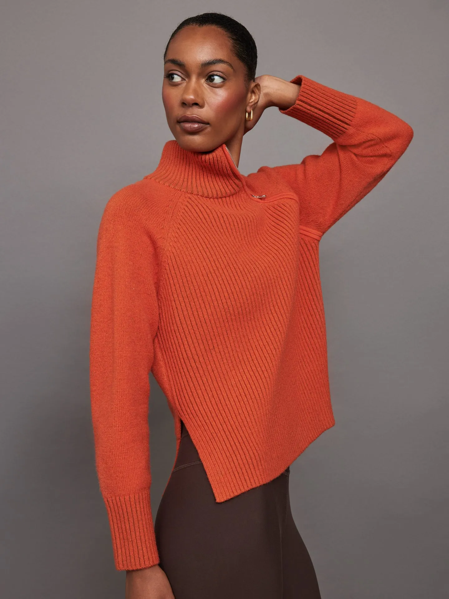 Raglan Zip Pullover - Orange sold by Carbon38 product image thumbnail 2