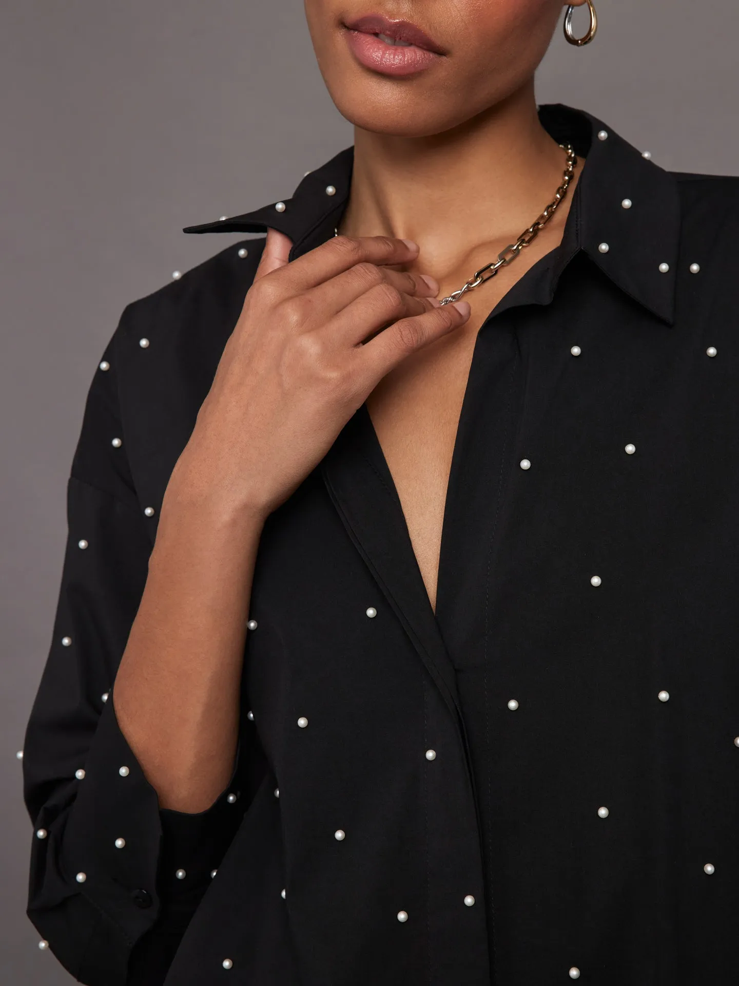Echo Pearly Shirt - Black sold by Carbon38 product image thumbnail 5