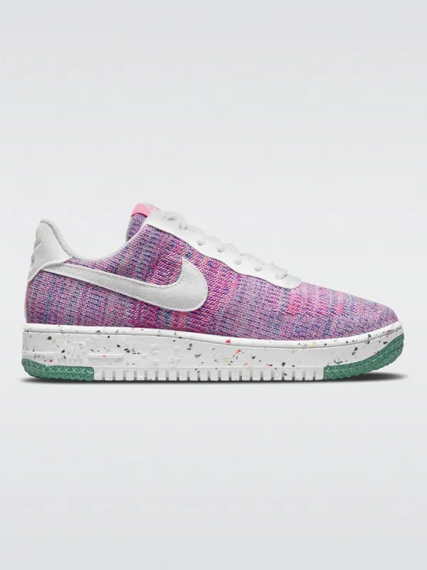 Air Force 1 Crater Flyknit Sneaker - Fuchsia Glow-White-Pink Blast-Green Glow sold by Carbon38
