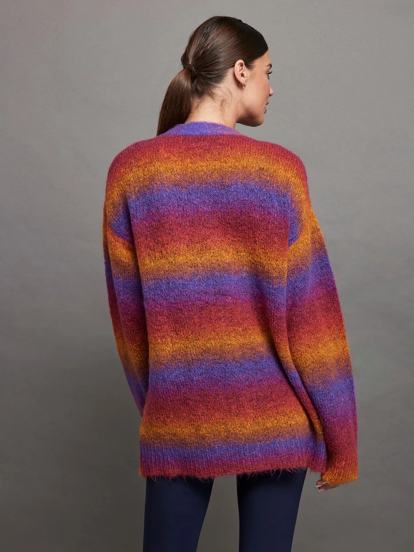 OMBRE CARDIGAN - OMBRE PINK/PURPLE/YELLOW sold by Carbon38 product image thumbnail 2