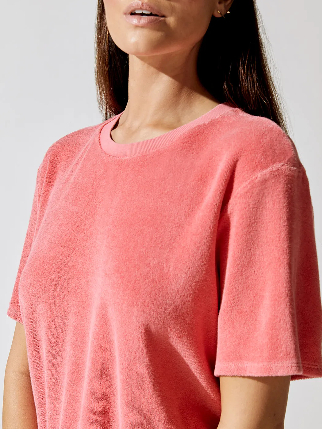Donna Loop Terry Oversized Tee - Strawberry sold by Carbon38 product image thumbnail 4