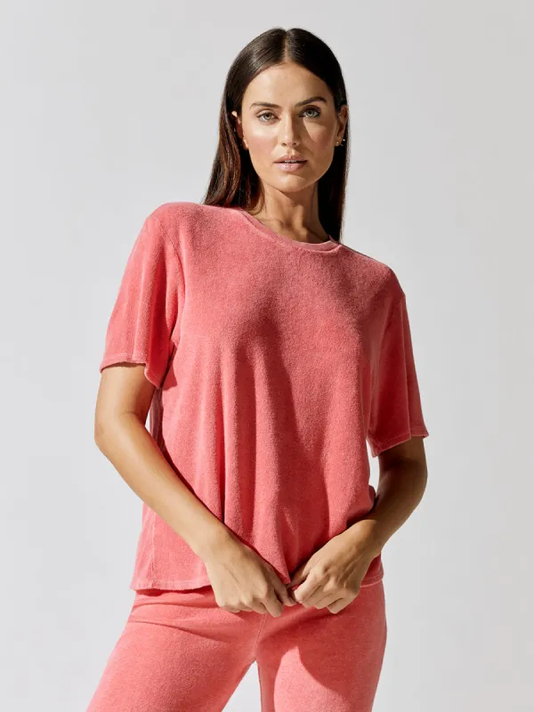 Donna Loop Terry Oversized Tee - Strawberry made by Perfectwhitetee