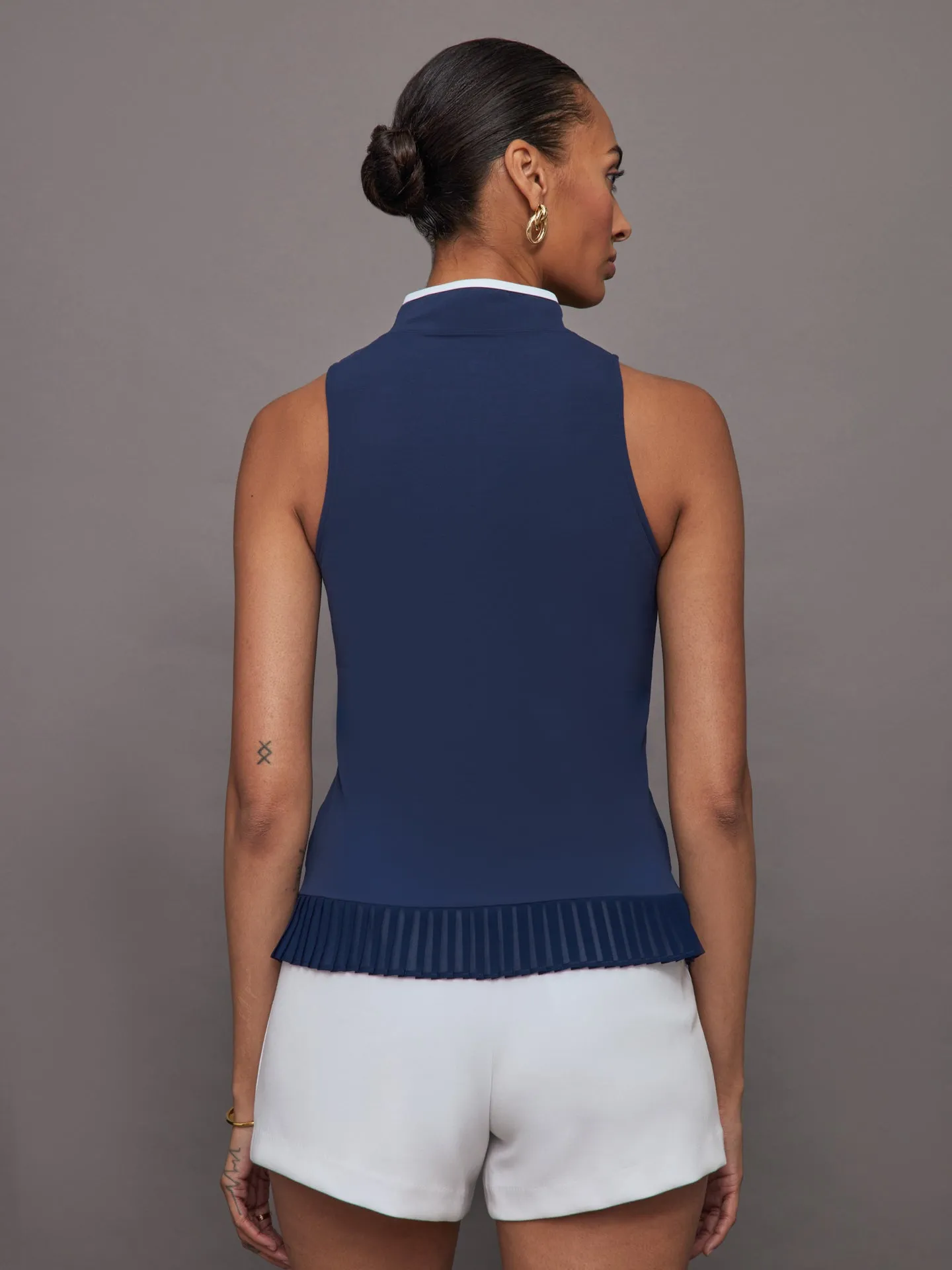 Sleeveless Golf Top - Navy sold by Carbon38 product image thumbnail 5