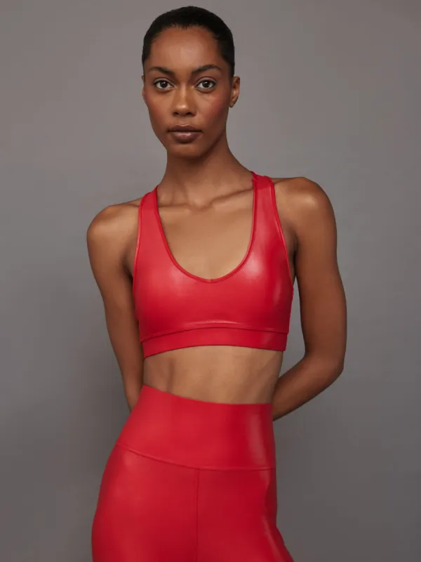 Action Bra 2.0 in Takara Shine - Haute Red sold by Carbon38