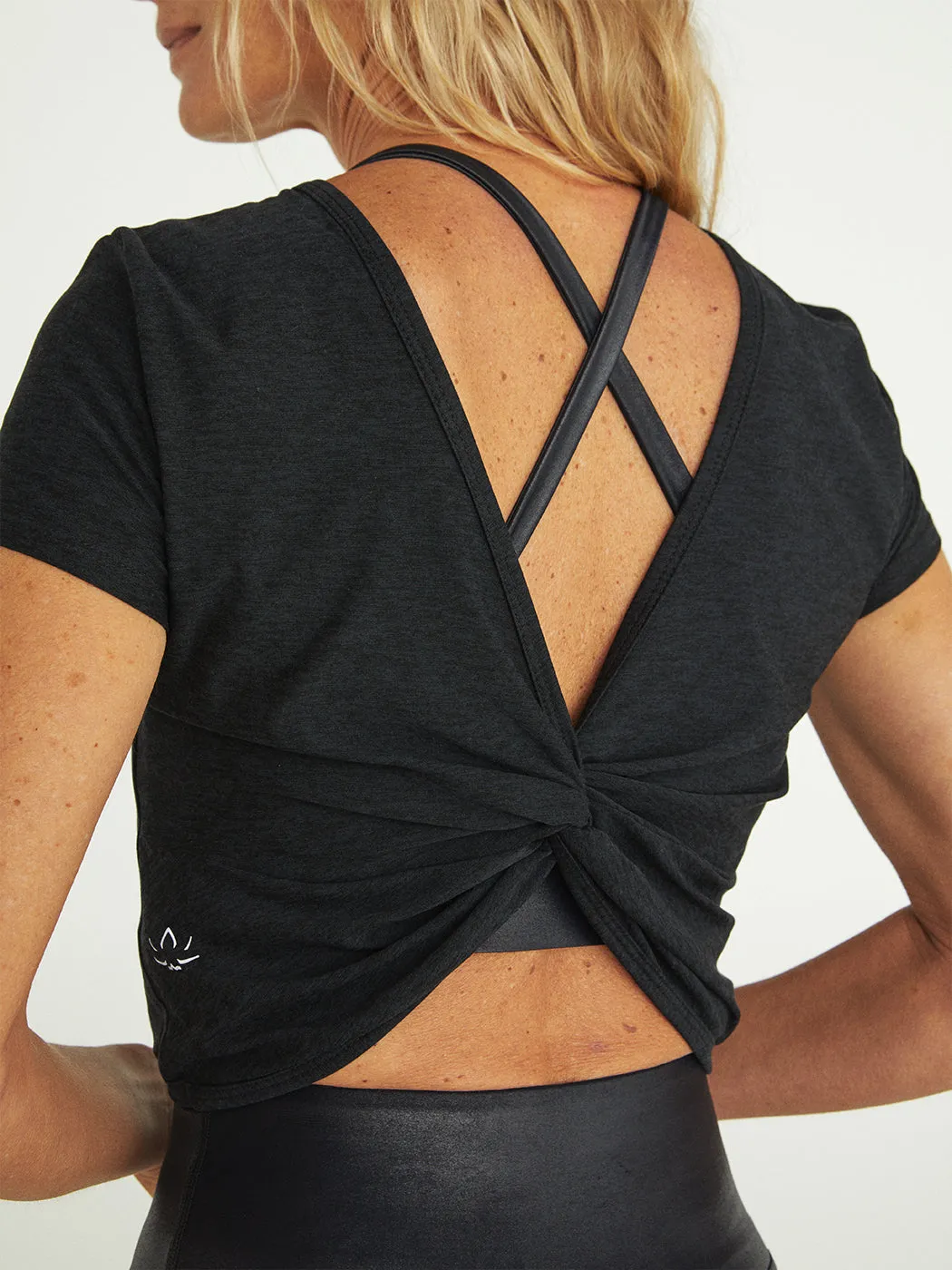 Featherweight Twist Out Cropped Tee - Darkest Night sold by Carbon38 product image thumbnail 2