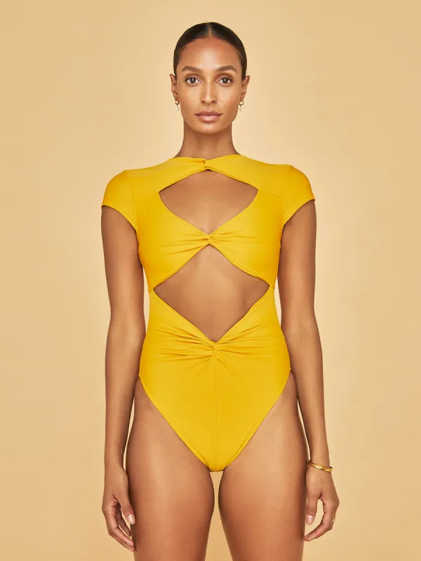 Aluna One Piece Swimsuit - Sunshine sold by Carbon38
