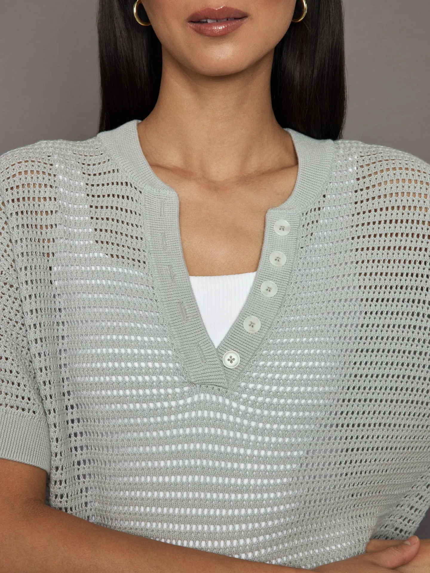 Calle Knit Top - Mirage Grey sold by Carbon38 product image thumbnail 4