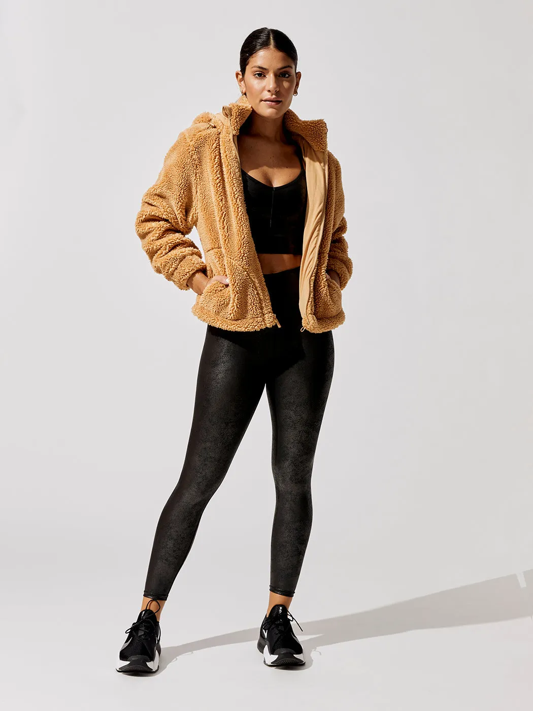 Teddy Zip Up Jacket With Hood - Roots sold by Carbon38