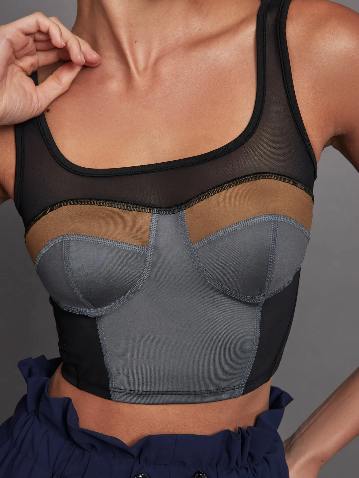 Aerial Gloss Bustier - Alloy sold by Carbon38 product image thumbnail 3