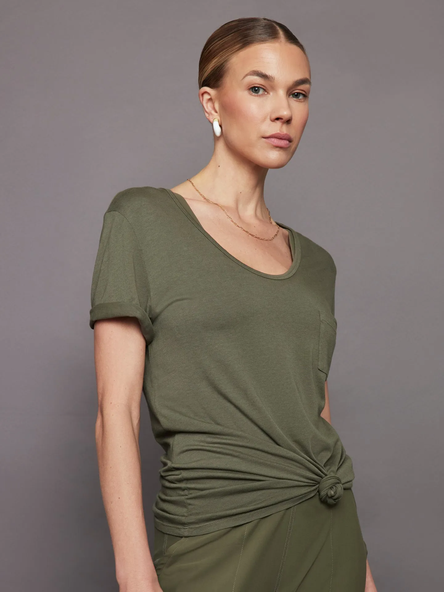 Short Sleeve Pocket Tee - Olive sold by Carbon38 product image thumbnail 4