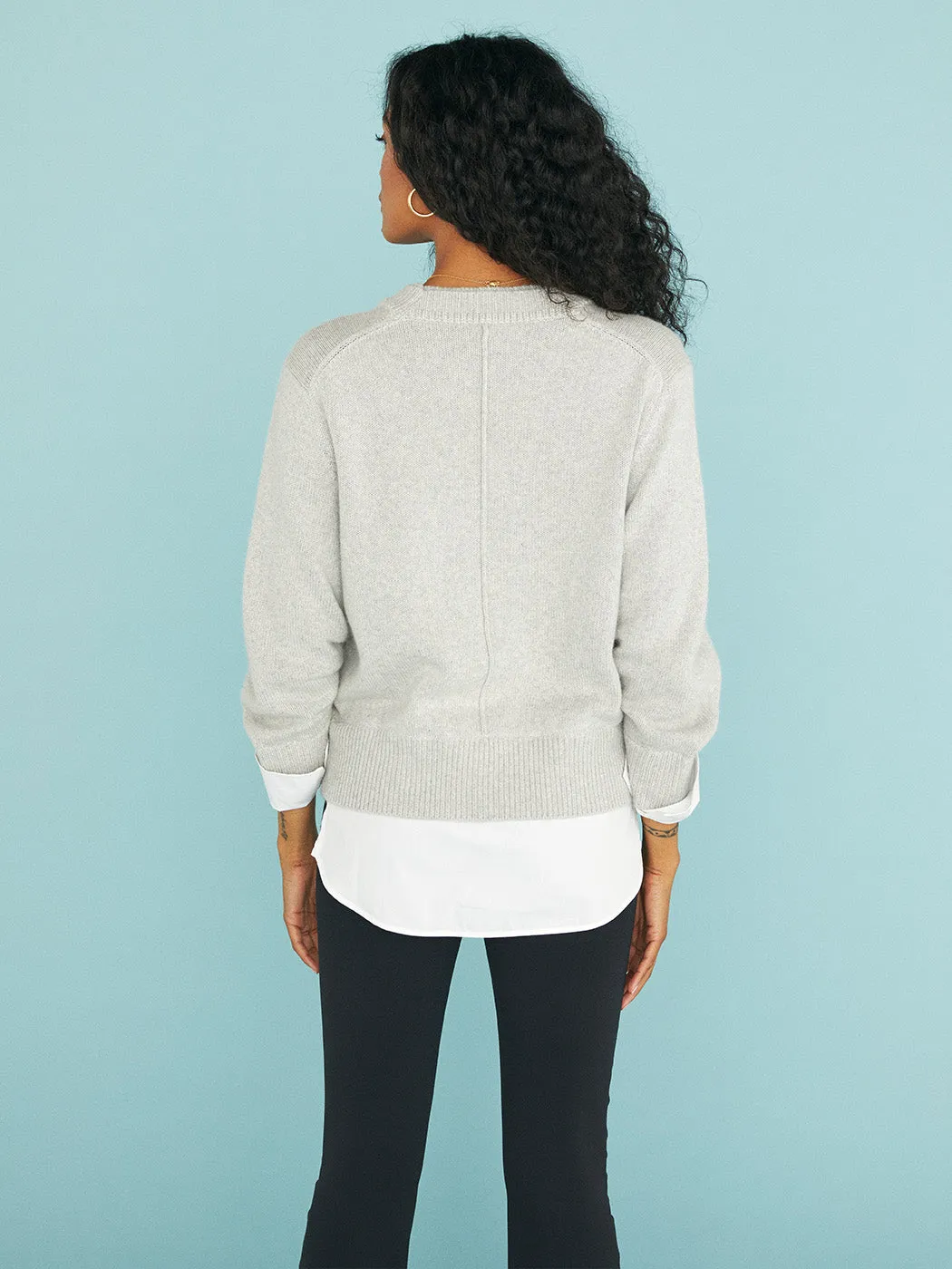 Raya Ruched Crew Looker - Oyster Grey Melange sold by Carbon38 product image thumbnail 2