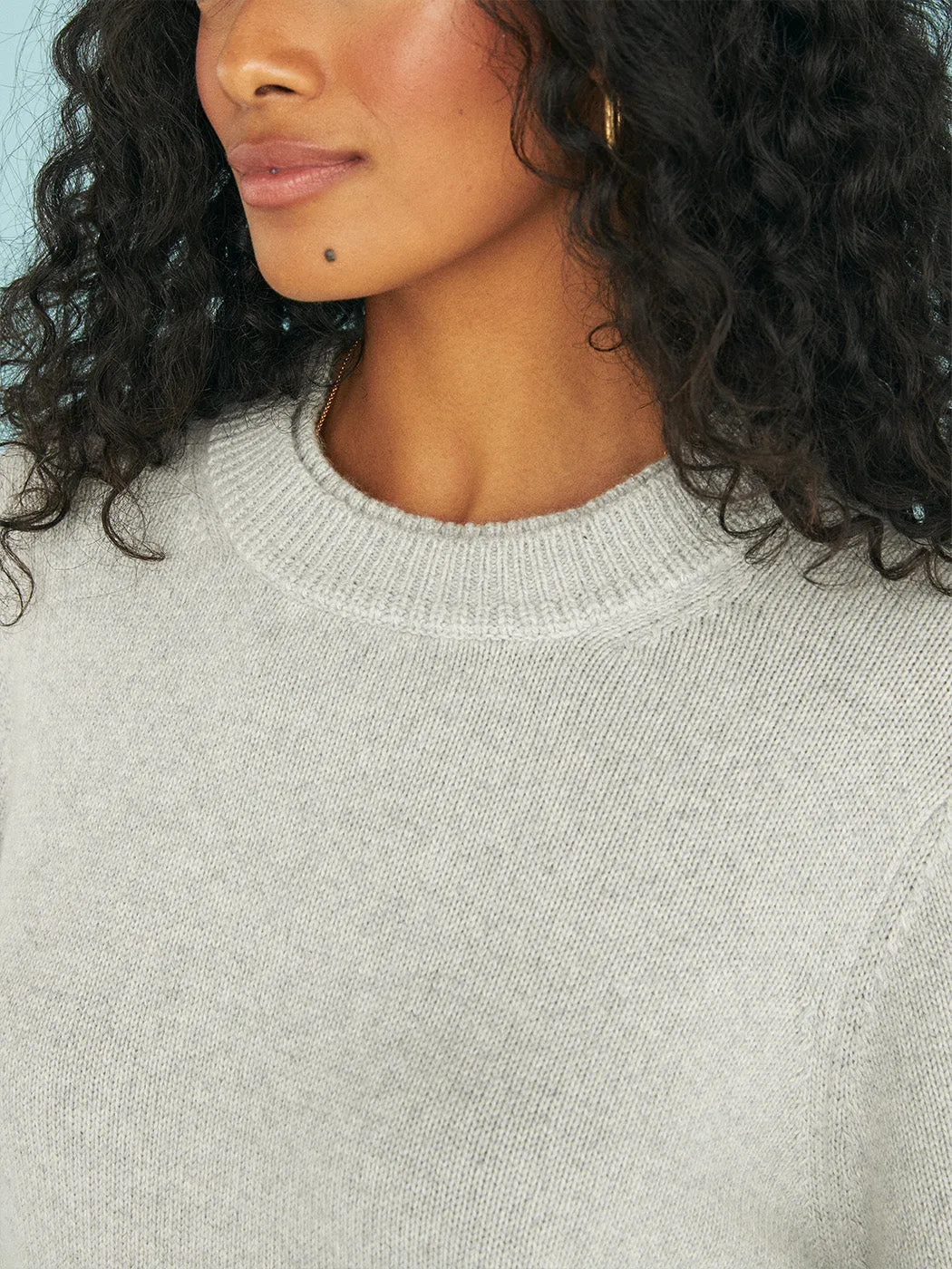 Raya Ruched Crew Looker - Oyster Grey Melange sold by Carbon38 product image thumbnail 3