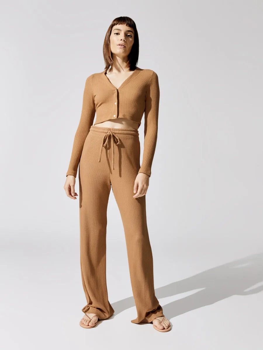 Ali Drawstring Wide Leg Pant - Dune sold by Carbon38 product image thumbnail 2