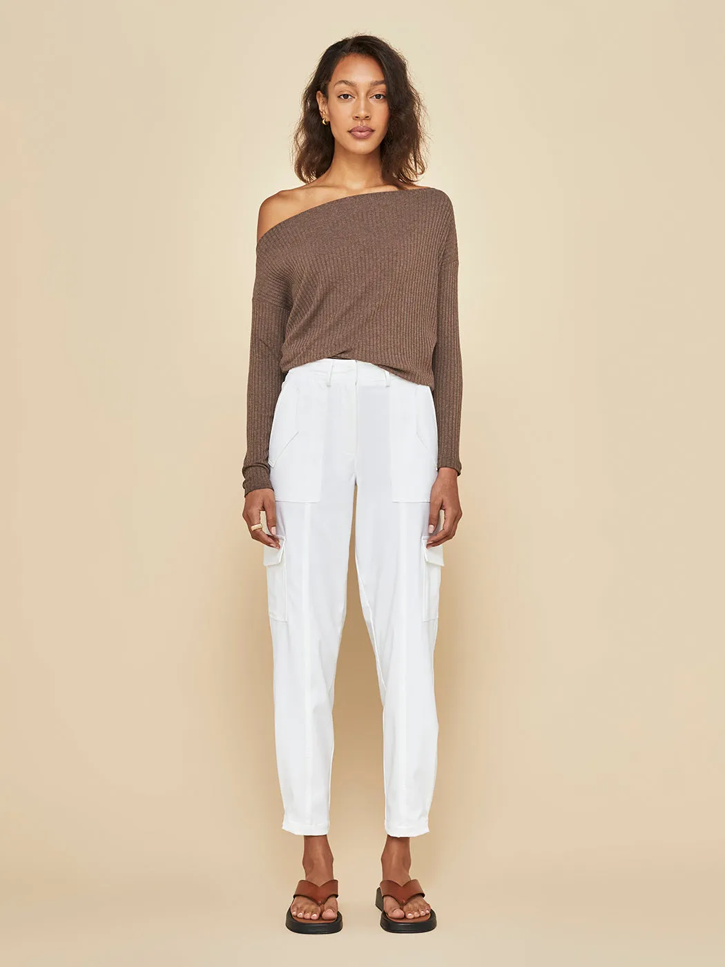 Long Sleeve Asymmetrical Top - Caramel sold by Carbon38 product image thumbnail 4