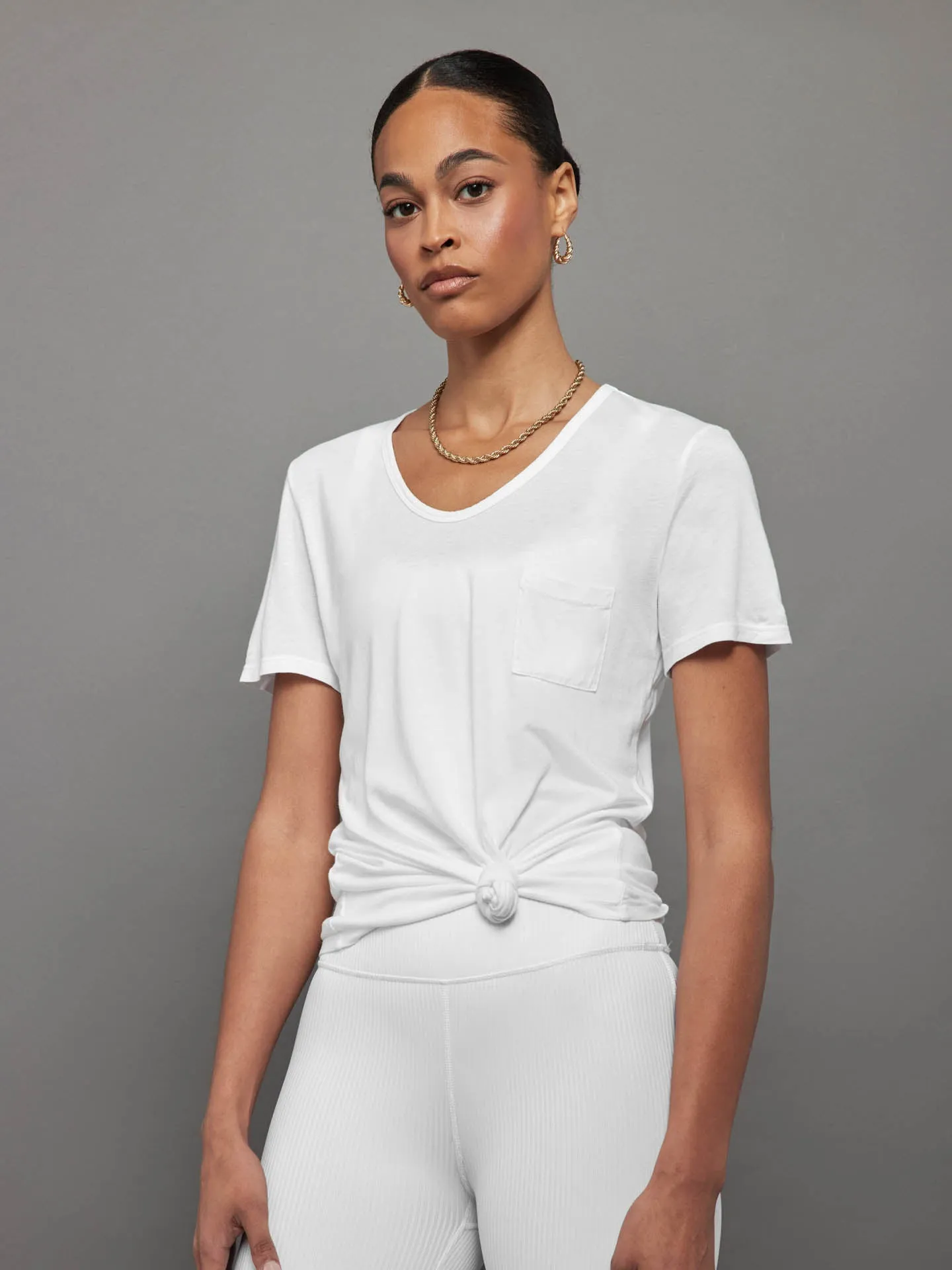 Short Sleeve Pocket Tee - White sold by Carbon38