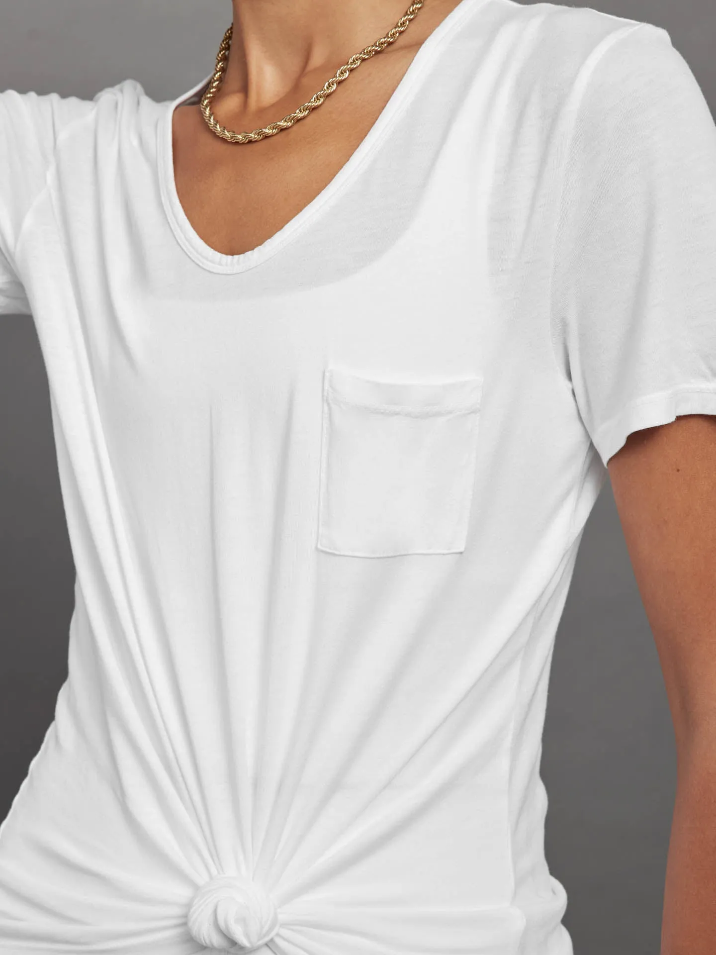 Short Sleeve Pocket Tee - White sold by Carbon38 product image thumbnail 3
