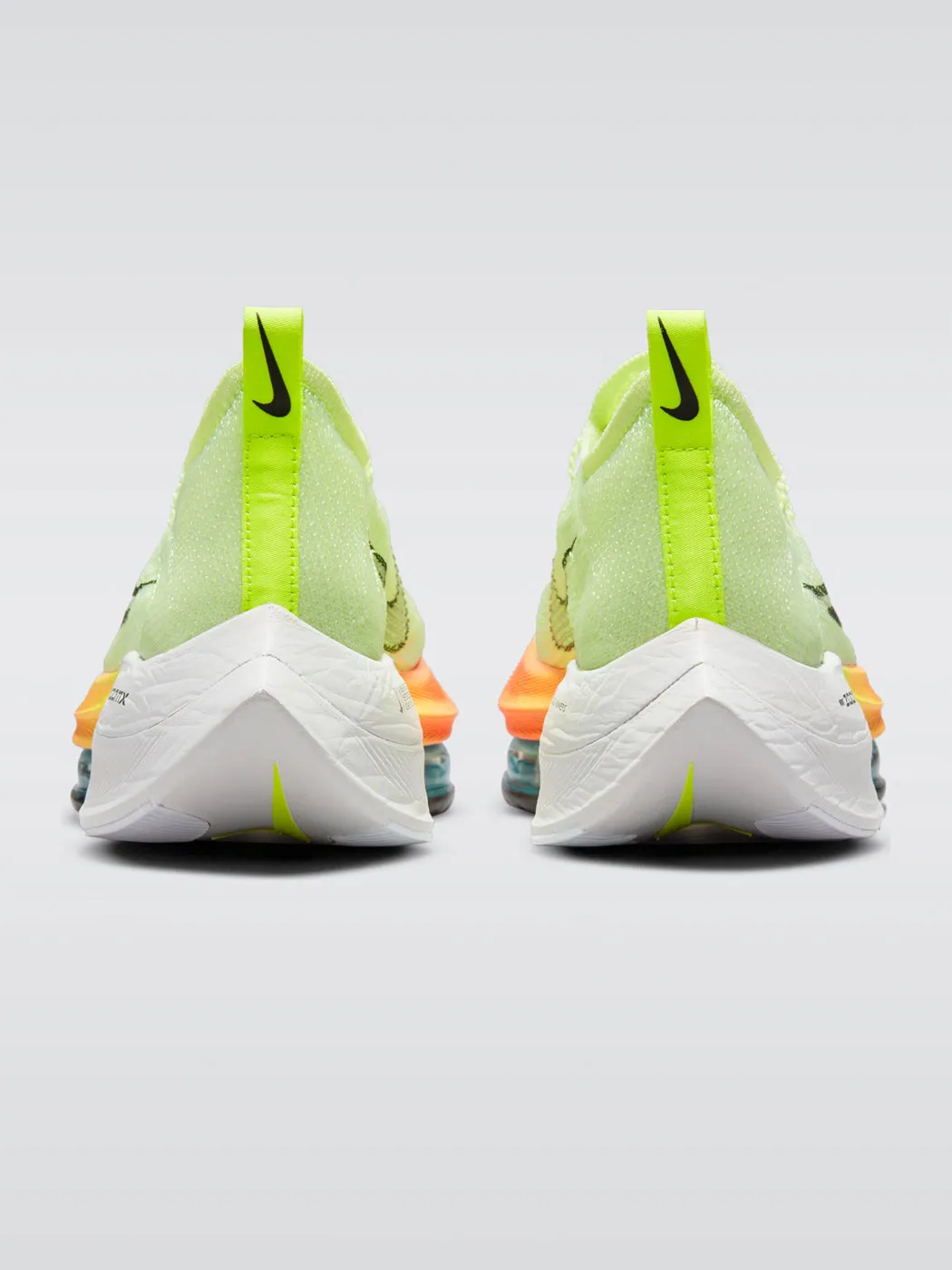 Nike Air Zoom Alphafly NEXT% Sneaker - Barely Volt-Black-Hyper Orange sold by Carbon38 product image thumbnail 3