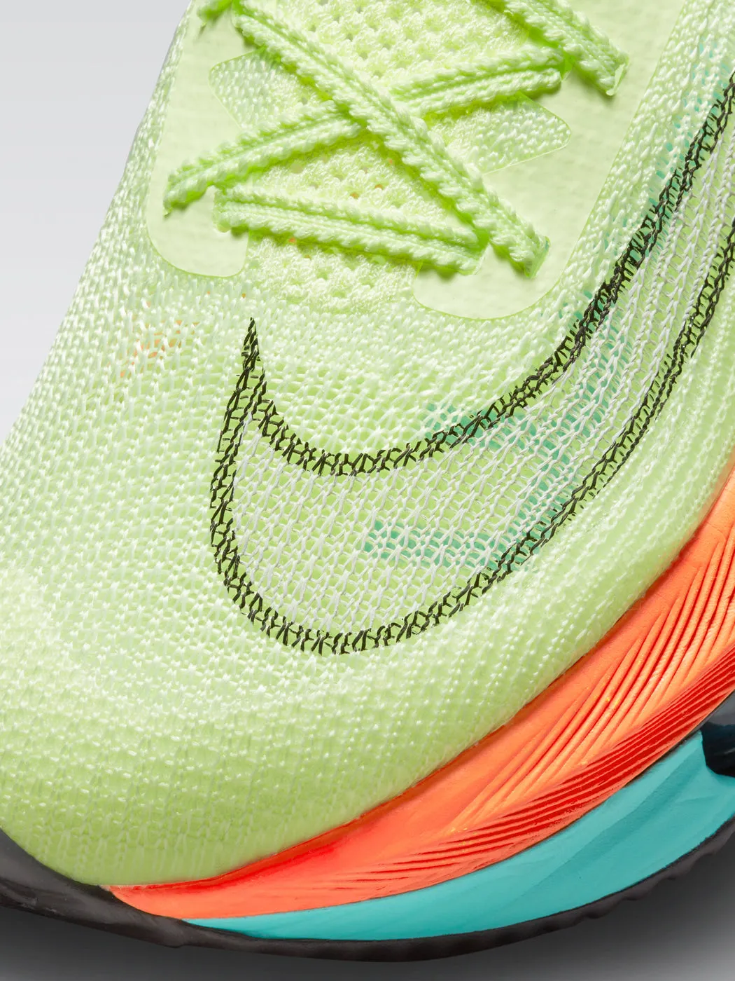 Nike Air Zoom Alphafly NEXT% Sneaker - Barely Volt-Black-Hyper Orange sold by Carbon38 product image thumbnail 5