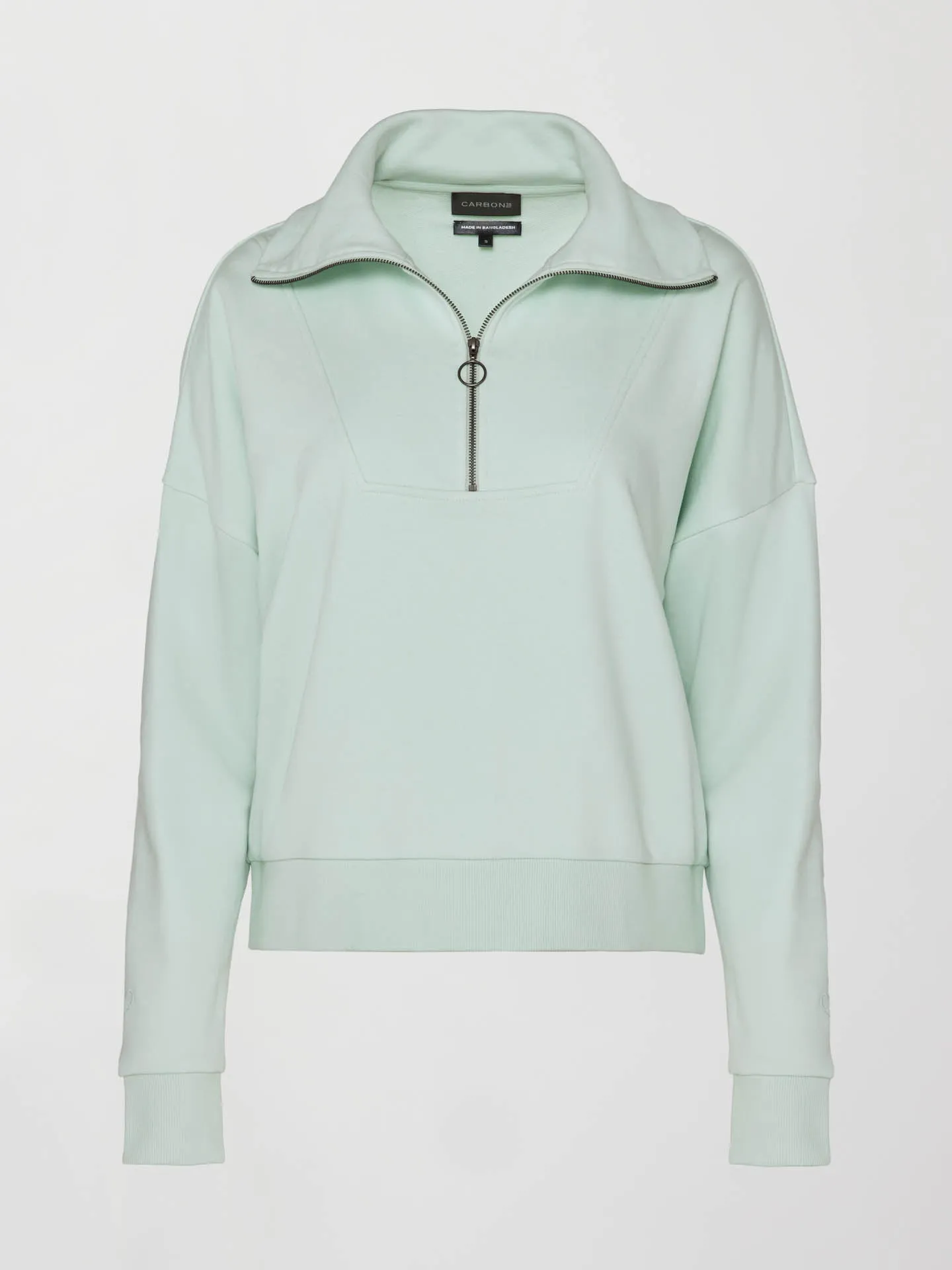 FRENCH TERRY HALF ZIP - CLEARLY AQUA sold by Carbon38 product image thumbnail 5