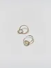 Infinity Hoop - 14 Kt Yellow Gold And Sterling Silver sold by Carbon38