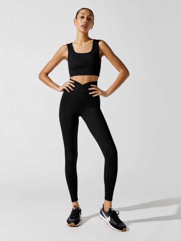 Ribbed Veronica Legging - Black sold by Carbon38