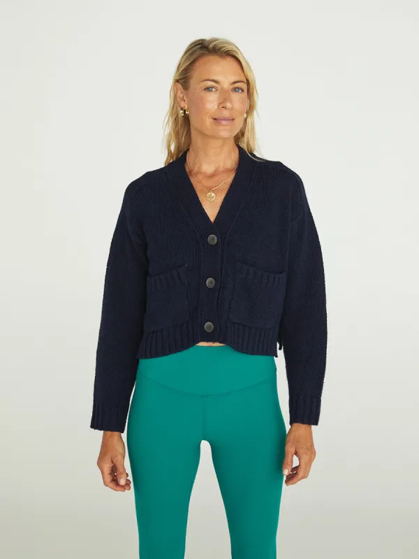 Cropped Cardigan - Hale Navy sold by Carbon38