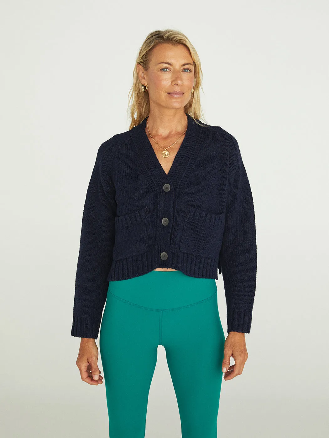 Cropped Cardigan - Hale Navy sold by Carbon38