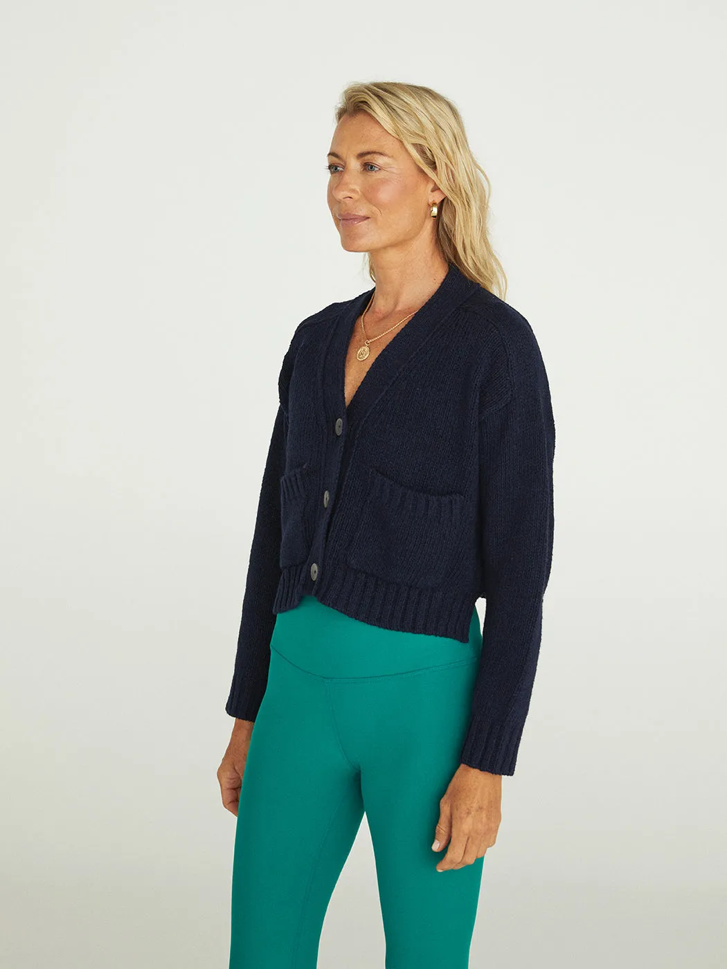 Cropped Cardigan - Hale Navy sold by Carbon38 product image thumbnail 3
