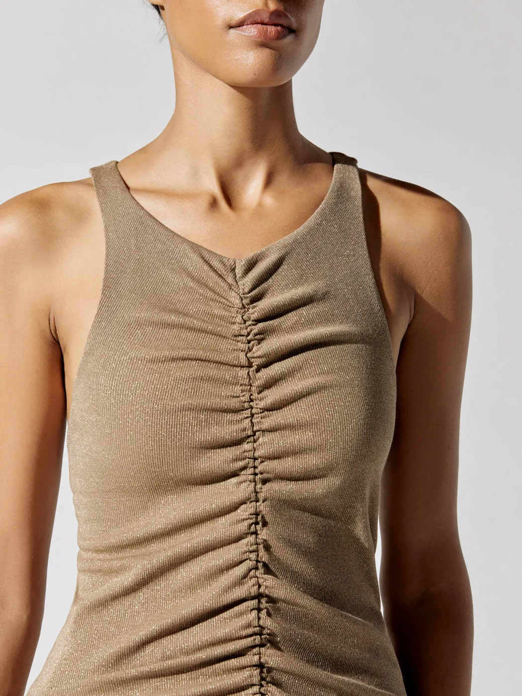 Isabel Front Ruched Tank - Caramel sold by Carbon38 product image thumbnail 3