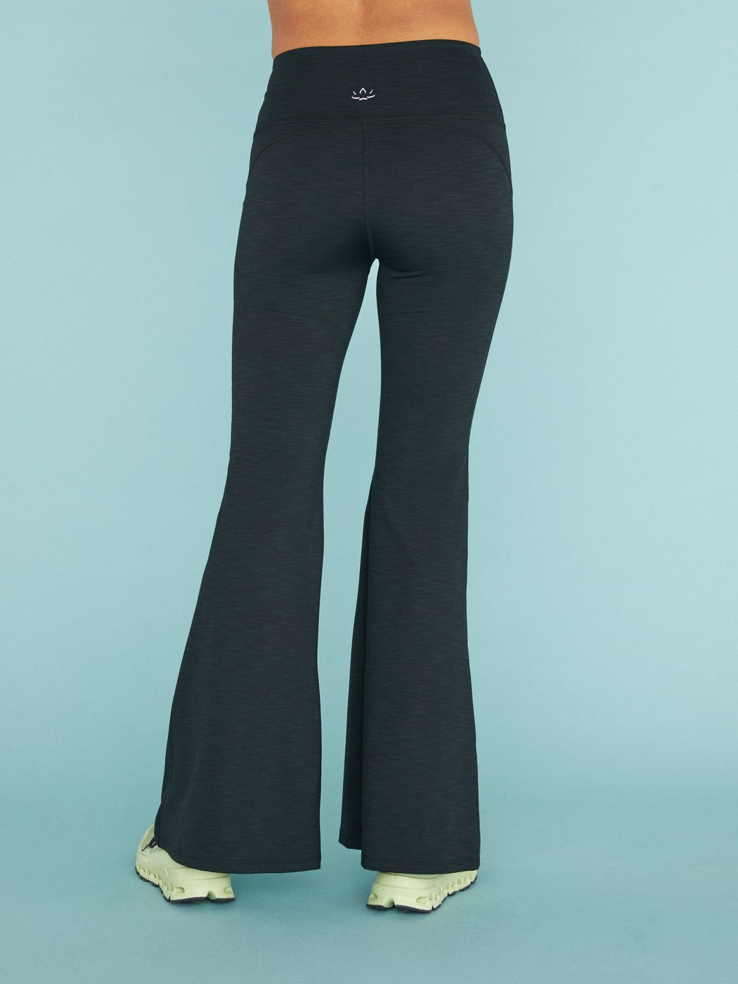 Heather Rib All Day Flare High Waisted Pant - Black Heather sold by Carbon38 product image thumbnail 3
