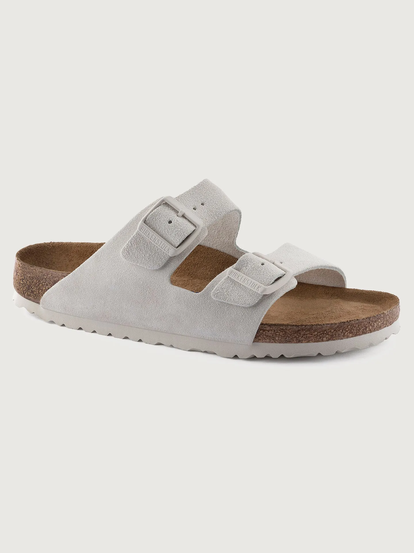 Arizona Soft Footbed - Antique White Suede sold by Carbon38