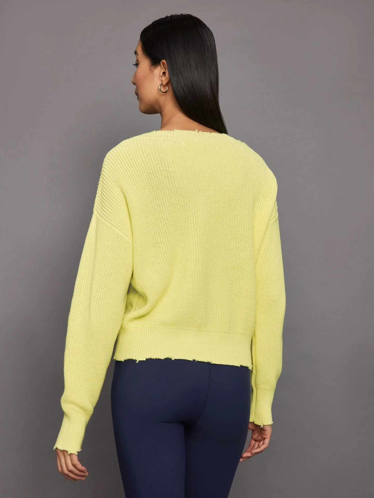 Distressed V-Neck Pullover - Margarita sold by Carbon38 product image thumbnail 4