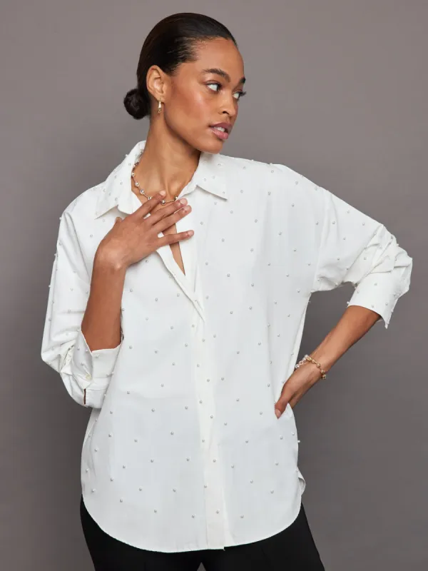 Echo Pearly Shirt - White sold by Carbon38