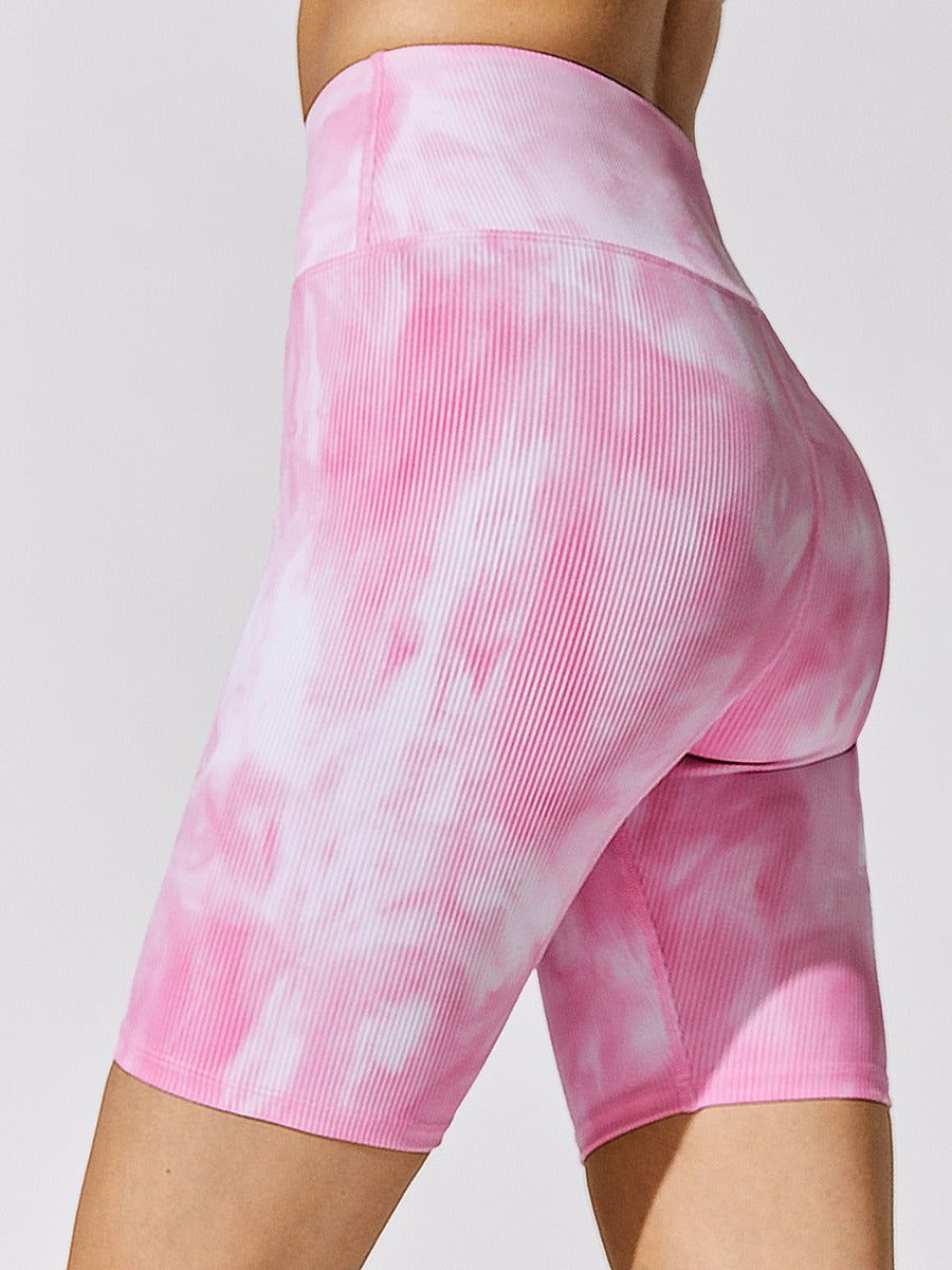 Tie Dye Ribbed Biker Short - Pink Tie Dye sold by Carbon38 product image thumbnail 5