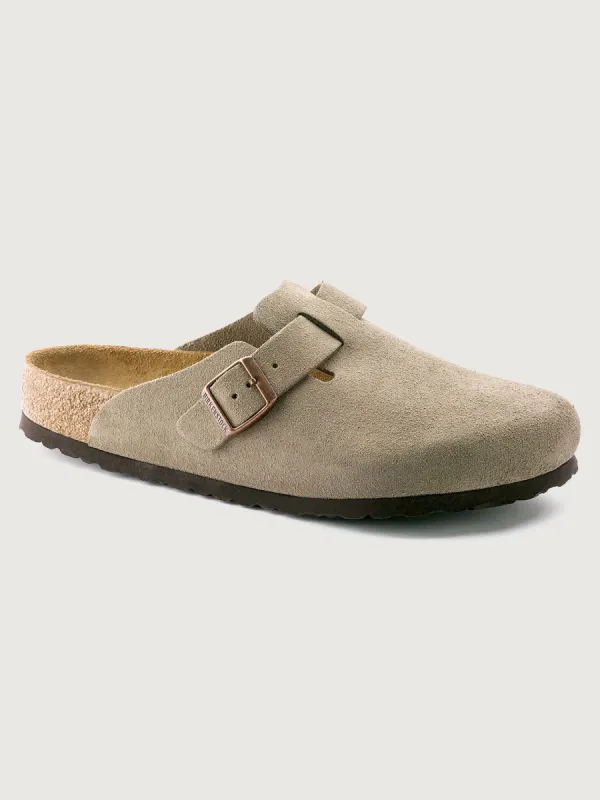 Boston Clog - Taupe Suede sold by Carbon38