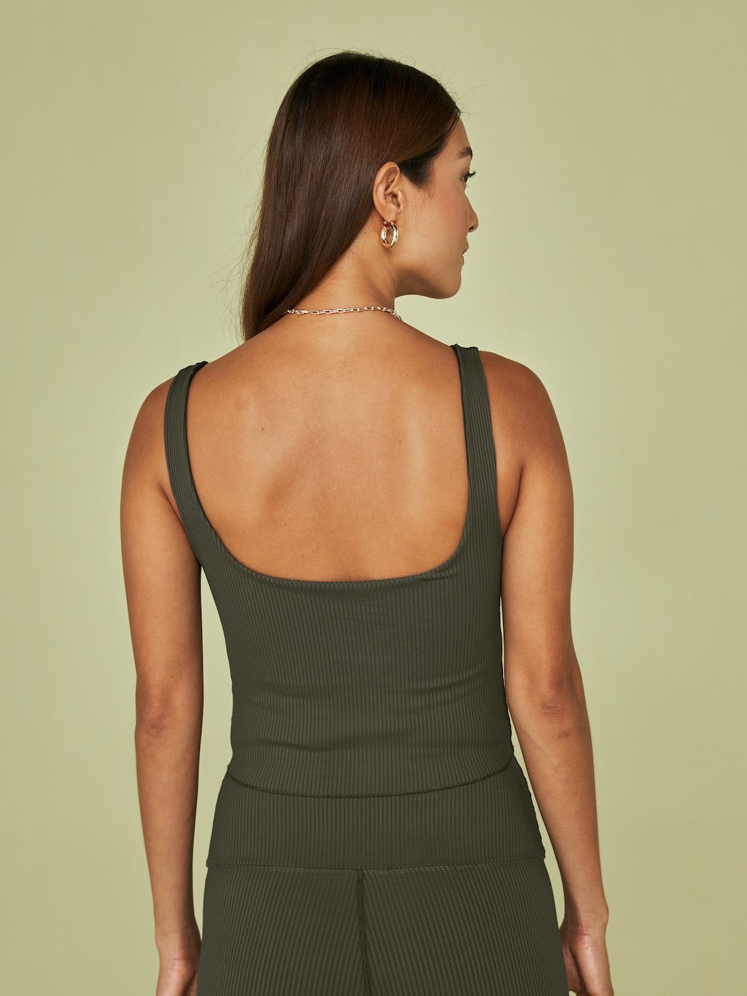 Ribbed Tank - Olive sold by Carbon38 product image thumbnail 2