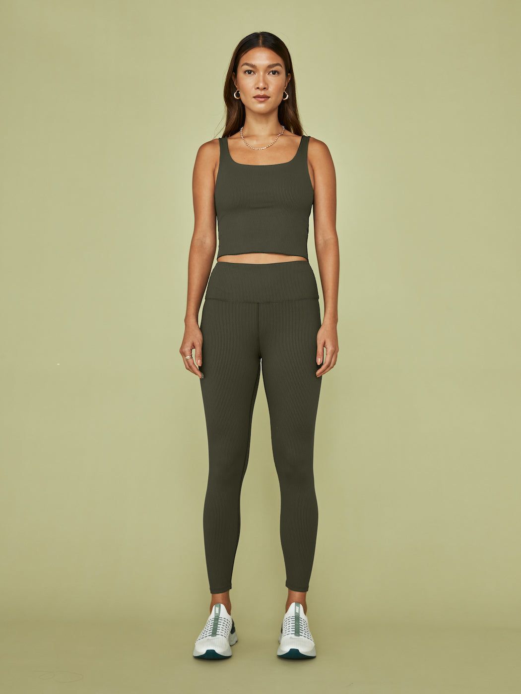 Ribbed Tank - Olive sold by Carbon38 product image thumbnail 3