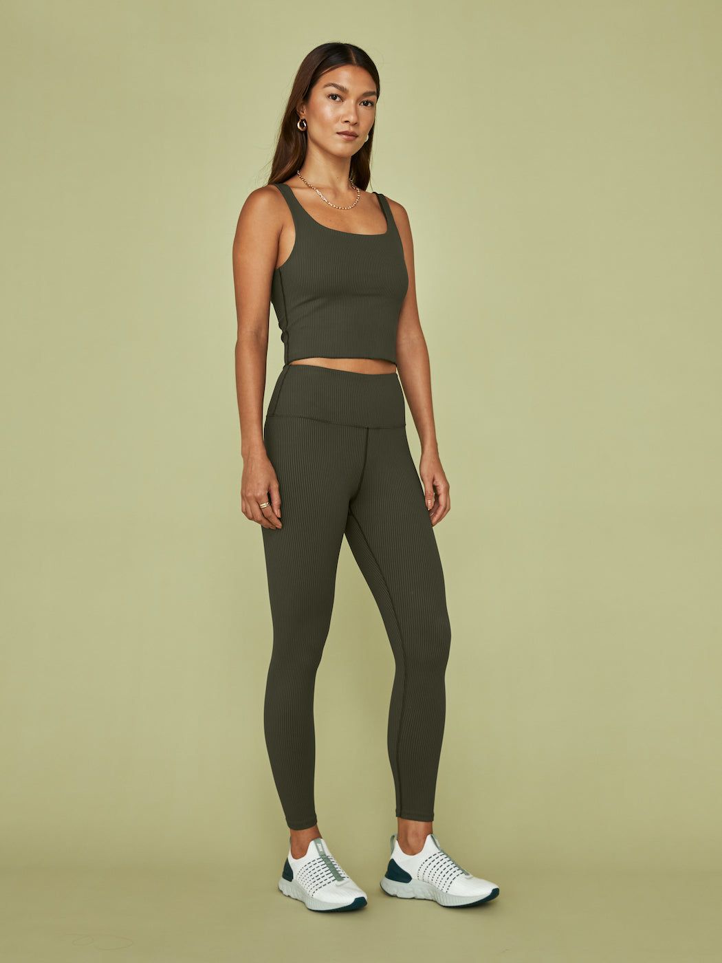 Ribbed Tank - Olive sold by Carbon38 product image thumbnail 4