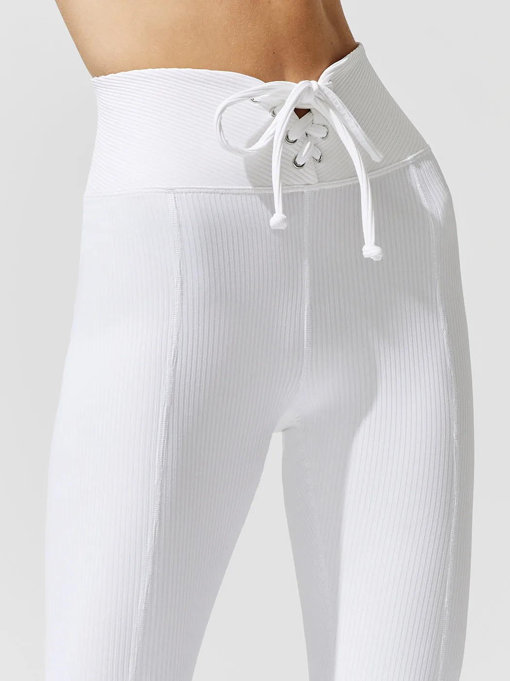 Ribbed Football Legging - White sold by Carbon38 product image thumbnail 4