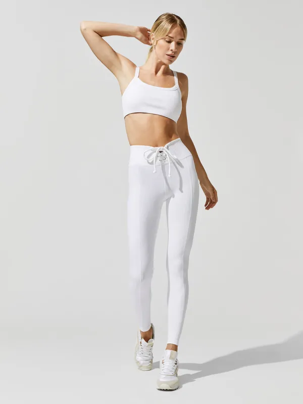 Ribbed Football Legging - White sold by Carbon38