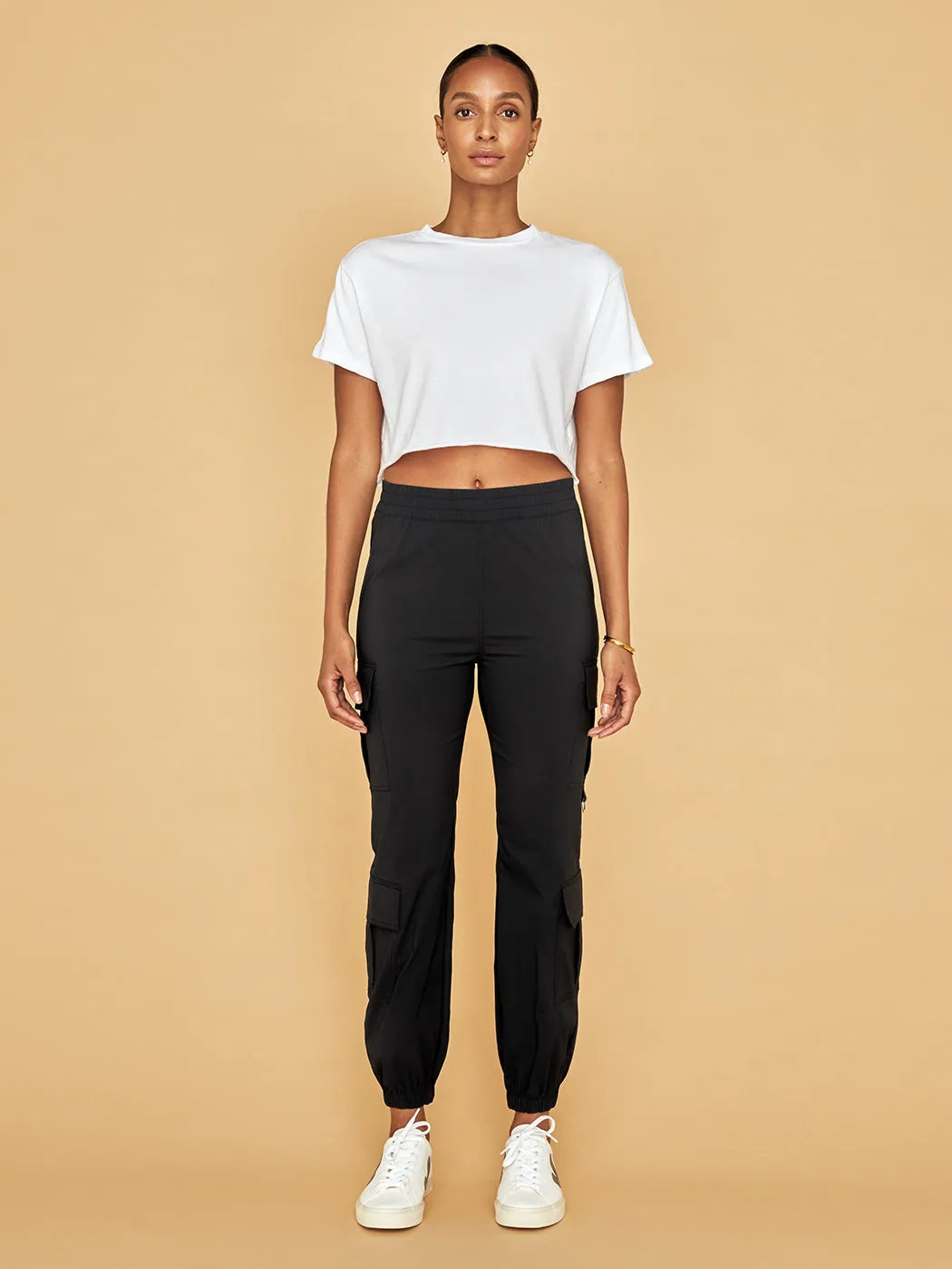 Courtney Crop Tee - White sold by Carbon38