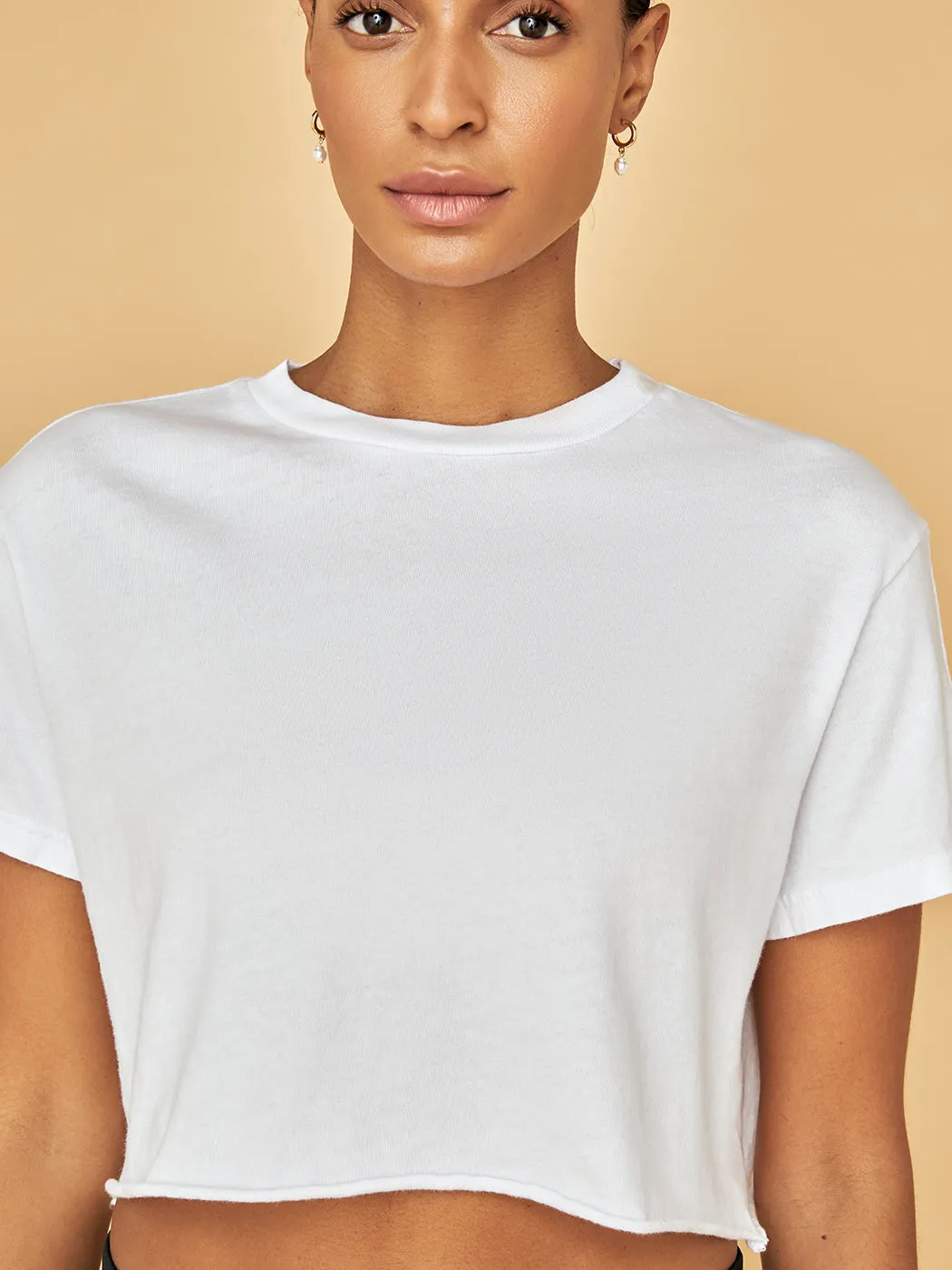 Courtney Crop Tee - White sold by Carbon38 product image thumbnail 4
