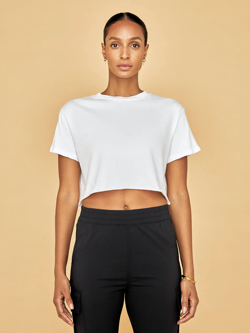 Courtney Crop Tee - White sold by Carbon38 product image thumbnail 2