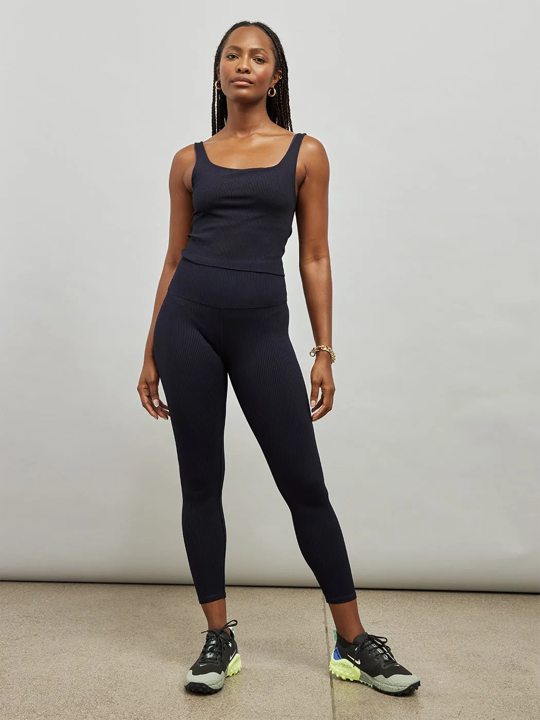 Ribbed Tank - Navy sold by Carbon38