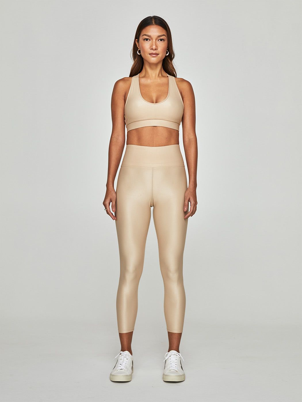 High Rise 7/8 Legging in Takara Shine - Sandy Tan sold by Carbon38 product image thumbnail 2