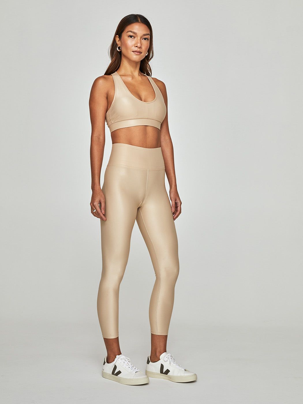 High Rise 7/8 Legging in Takara Shine - Sandy Tan sold by Carbon38 product image thumbnail 3