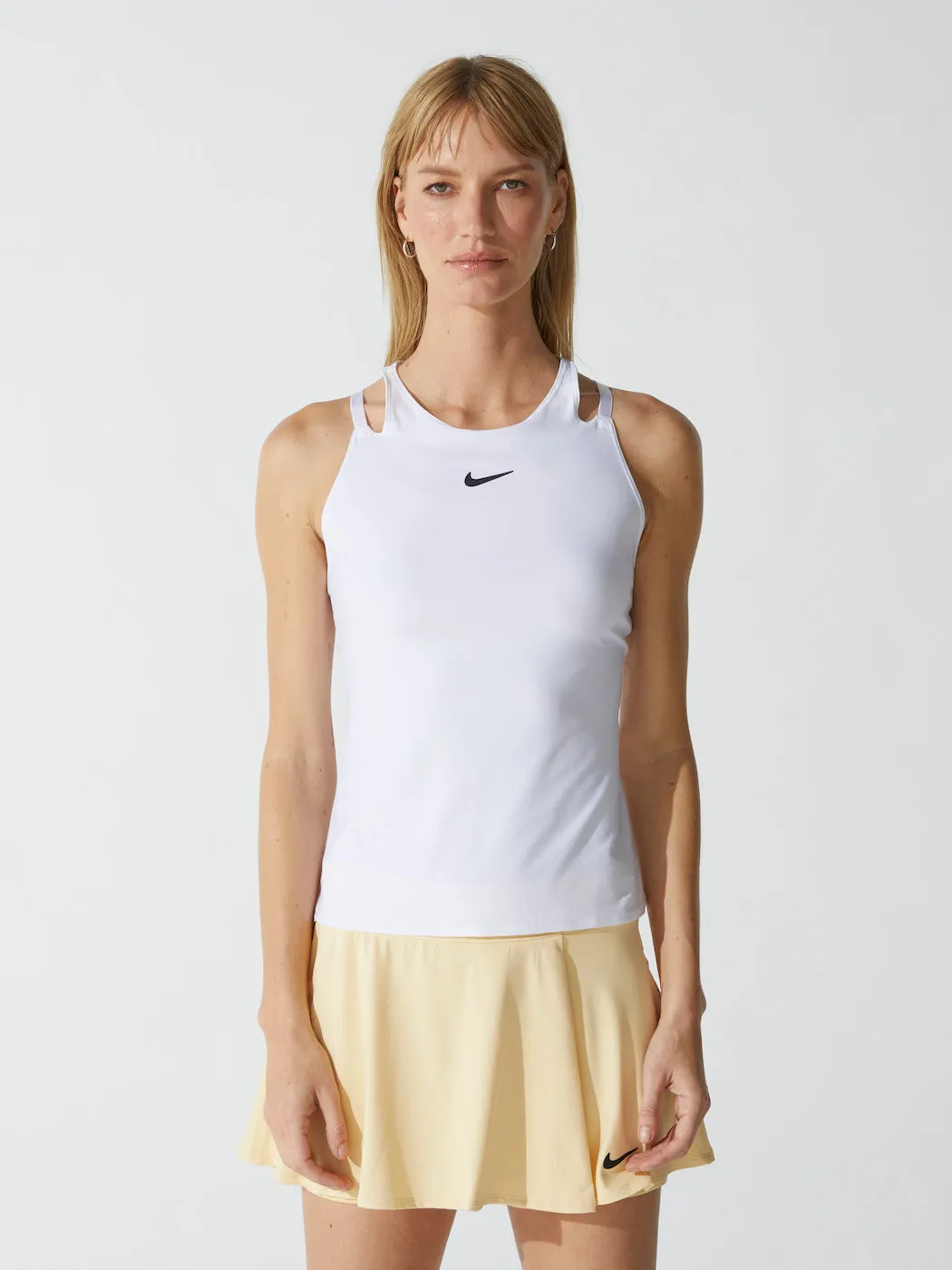 Nike Court Dri-FIT Advantage Tank Novelty 6M - White/White/Black sold by Carbon38