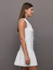 Pleated Tennis Dress in Scuba - White sold by Carbon38
